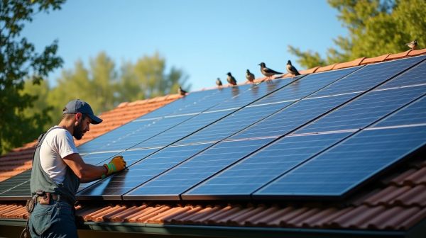 Les panneaux solaires photovoltaïques produisent de l'électricité efficace